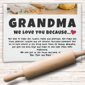 Oma Personalisiertes Foto Geschenk von Kindern Geschirrtuch