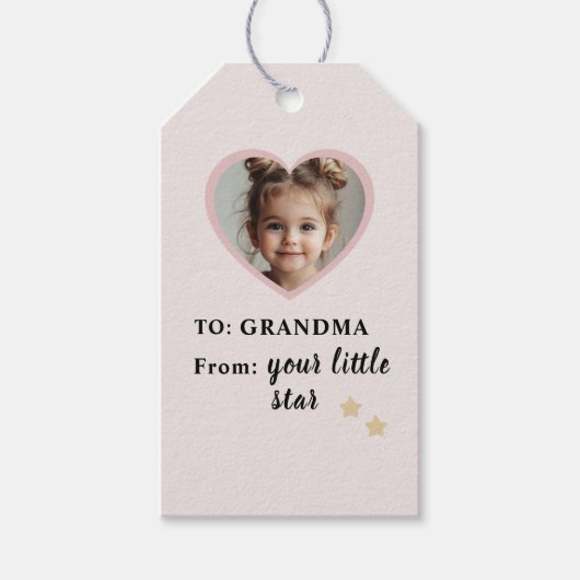 "Oma - Personalisiertes Foto "Little Star Geschenkanhänger (Vorderseite)