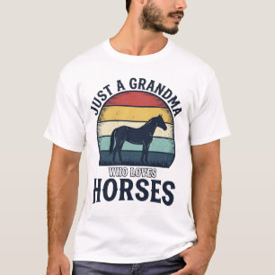 Oma Pferdeliebhaber Vintage Western-Shirt-Design T-Shirt