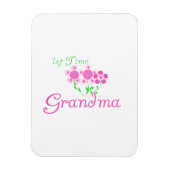 Oma Pink Blume zum ersten Mal Geschenke Magnet (Vertikal)