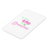 Oma Pink Blume zum ersten Mal Geschenke Magnet (Linke Seite)