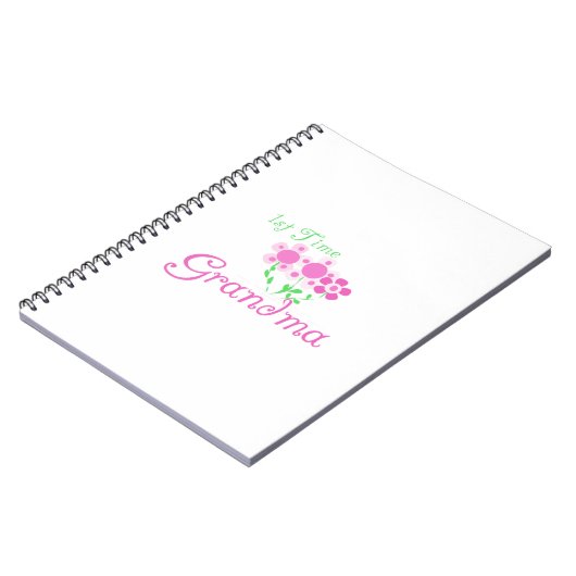 Oma Pink Blume zum ersten Mal Geschenke Notizblock (Linke Seite)
