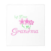 Oma Pink Blume zum ersten Mal Geschenke Notizblock (Vorderseite)