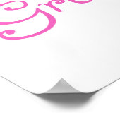 Oma Pink Blume zum ersten Mal Geschenke Poster (Ecke)