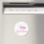 Oma-Pink-Blume zum ersten Mal Magnet (In Situ (Geschirrspüler))