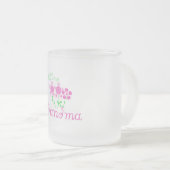 Oma-Pink-Blume zum ersten Mal Mattglastasse (VorderseiteRechts)