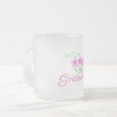 Oma-Pink-Blume zum ersten Mal Mattglastasse (Vorderseite Links)
