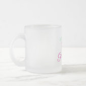 Oma-Pink-Blume zum ersten Mal Mattglastasse (Links)