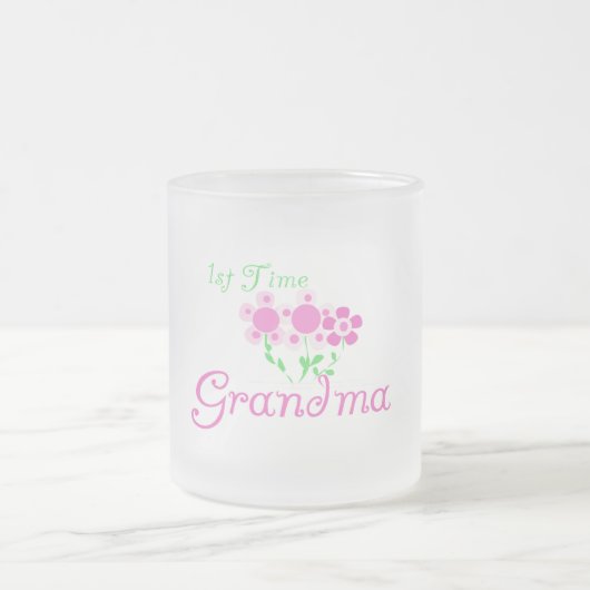 Oma-Pink-Blume zum ersten Mal Mattglastasse (Mittel)