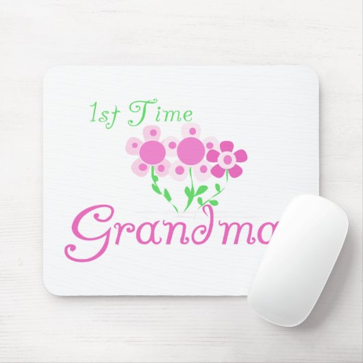 Oma-Pink-Blume zum ersten Mal Mousepad (Mit Mouse)