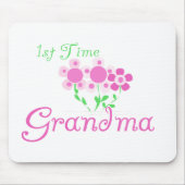 Oma-Pink-Blume zum ersten Mal Mousepad (Vorne)