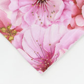 Oma Pink Blumen Herz | Benutzerdefinierter Text un Fleecedecke (Ecke)