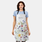 Oma Pink Floral Botanisch Schürze (Getragen)