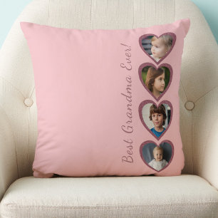 Oma Pink Hearts Enkelkinder Foto-Collage  Kissen