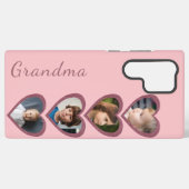 Oma Pink Herz Grandchildren FotoCollage Samsung Galaxy Hülle (Rückseite (Horizontal))