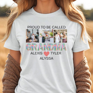 Oma Pinselstrich 3 Foto Enkelkinder Namen Tri-Blend Shirt