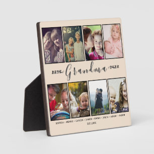 Oma-Plakette – 8 Fotos & Namen der Enkelkinder Fotoplatte