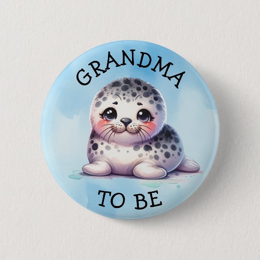 Oma | Polar Arctic Winter Baby Show Button (Vorderseite)