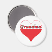 Oma Polnisches Herz Magnet (Vorderseite/Rückseite)