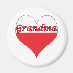 Oma Polnisches Herz Magnet