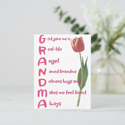 Oma Postkarte (Stehend Vorderseite)