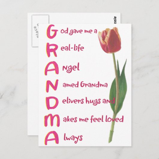 Oma Postkarte (Vorne/Hinten)