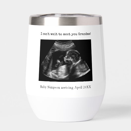 Oma Pregnancy Ankündigung Ultrasound Foto (Rückseite)