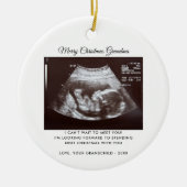 Oma Pregnancy Ankündigung Weihnachten Keepake Keramik Ornament (Vorne)