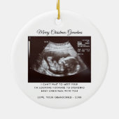 Oma Pregnancy Ankündigung Weihnachten Keepake Keramik Ornament (Hinten)