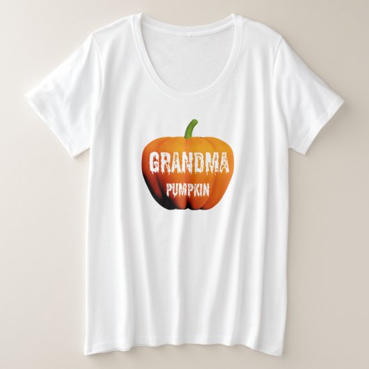 Oma Pumpkin Halloween Design Große Größe T-Shirt (Design vorne)