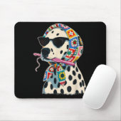 Oma-Quadrat-Dalmatiner Lustiger Dalmatiner-Hund Mousepad (Mit Mouse)