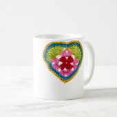 Oma-Quadrat-Herz-Häkeln Kaffeetasse (VorderseiteRechts)