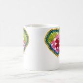 Oma-Quadrat-Herz-Häkeln Kaffeetasse (Mittel)