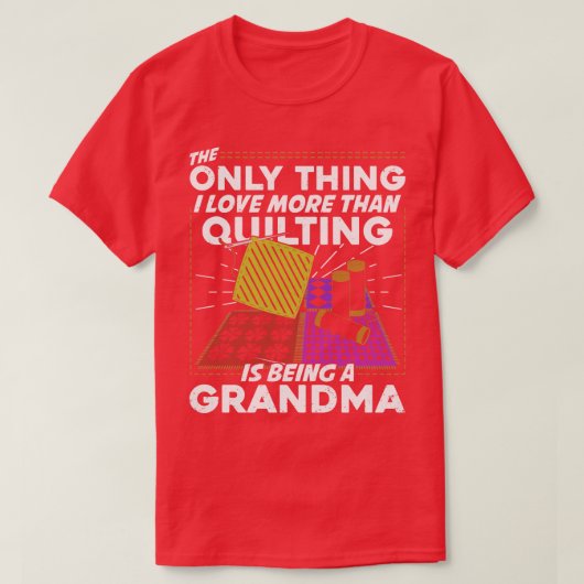 Oma Quilter Großmutter-Geschenk T-Shirt (Design vorne)