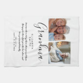 Oma Quote Elegantes Script-Foto Geschirrtuch (Horizontal)