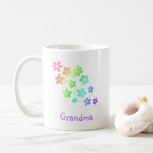 Oma Rainbow Blume Tasse