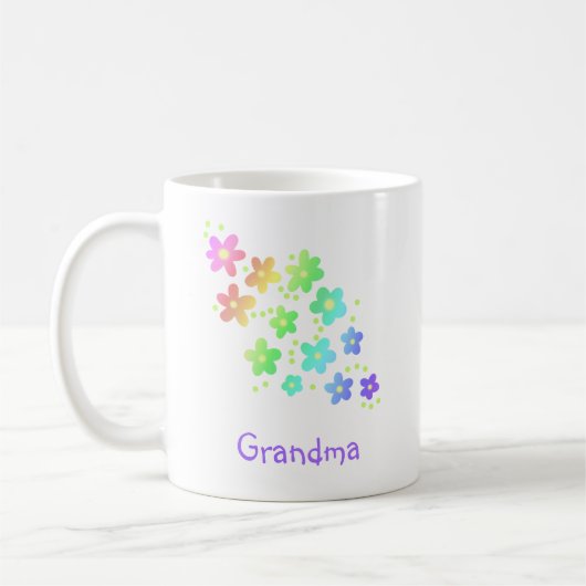 Oma Rainbow Blume Tasse (Links)