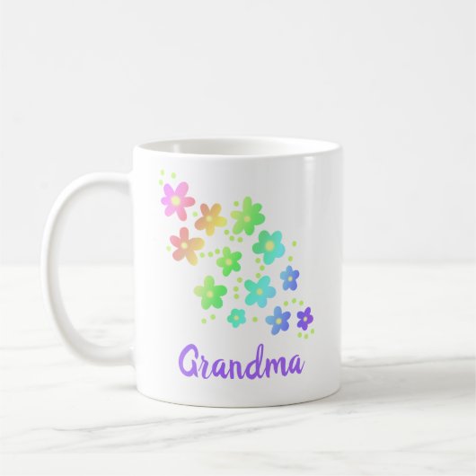 Oma Rainbow Blume Tasse (Links)