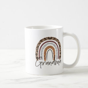 Oma Rainbow Cheetah Leopard Women Christmas Fan Kaffeetasse