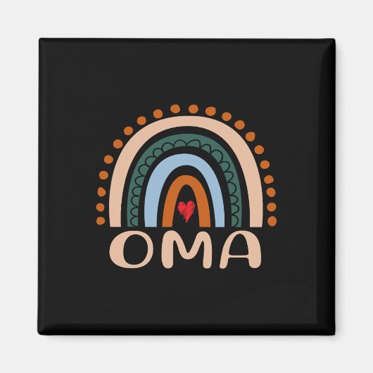 Oma Rainbow Grandma Niedlich Mütter Day Funny Oma Magnet (Vorne)