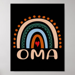 Oma Rainbow Grandma Niedlich Mütter Day Funny Oma Poster
