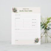 Oma Recipes | Rustikale Personalisierte Rezeptseit (Stehend Vorderseite)