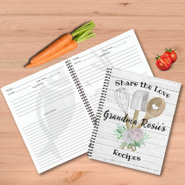 Oma Recipes | Teilen Sie die Liebe Personalisiert Notizblock