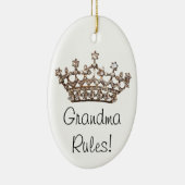 "Oma-Regeln!" Keramik-Ornament Keramik Ornament (Rechts)