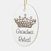 "Oma-Regeln!" Keramik-Ornament Keramik Ornament (Links)