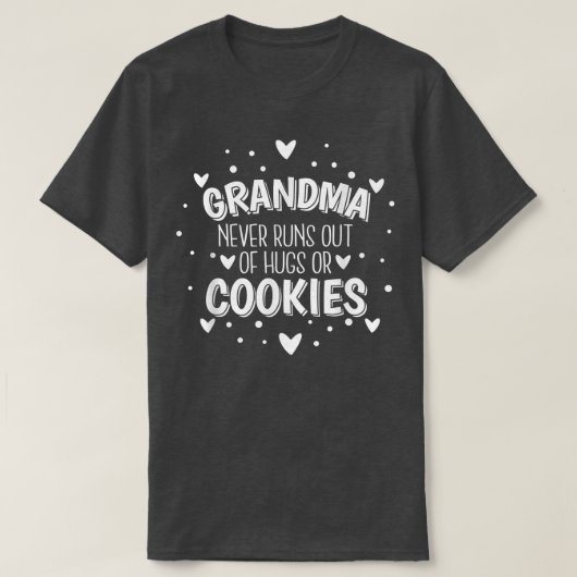 Oma rennt nie aus Schlägern oder Cookies T-Shirt (Design vorne)
