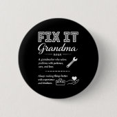 Oma repariert Definition Muttertag Großmutter Button (Vorderseite)