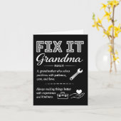 Oma repariert Definition Muttertag Großmutter Karte (Gelbe Blume)