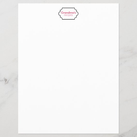 Oma-Rezeptorsammlung Flyer (Vorne)