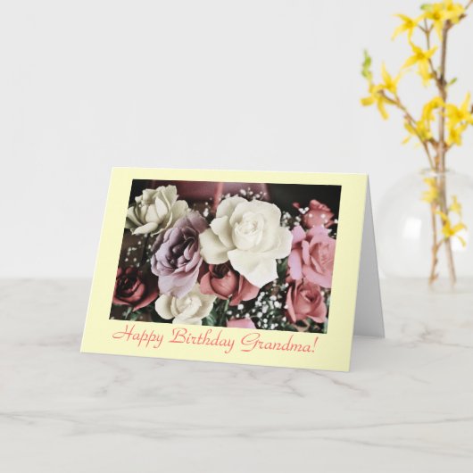 Oma-Rose Karte (Gelbe Blume)